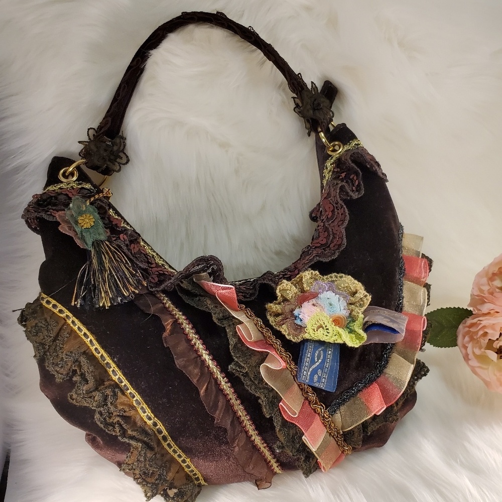 VINTAGE NICOLE LEE COLLECTION SHOULDER BOHO BAG